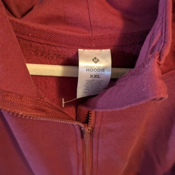 S9 MEMBERS MARK Ribbed Half Zipped Hoodie - Picture 2 of 3